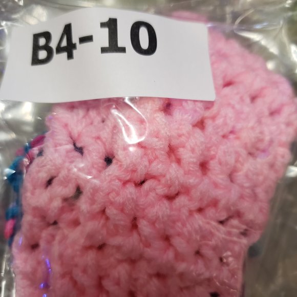 Woman's Handmade Crochet 2 Scrunchies and Flower Headband Bubblegum Multicolor - Picture 12 of 12